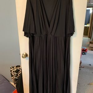 ASOS black pleated maxi dress 26W